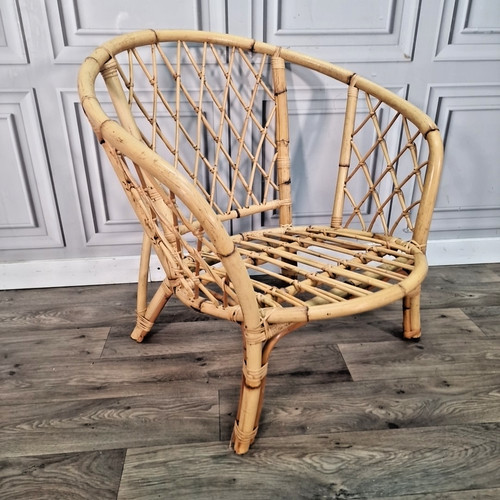 Retro vintage rattan chair - vintage,