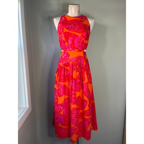 Linen blend colorful midi - linen,