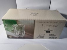 New Set 6 Cut Glass Cristal
