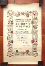 LONDON TRANSPORT Certificate