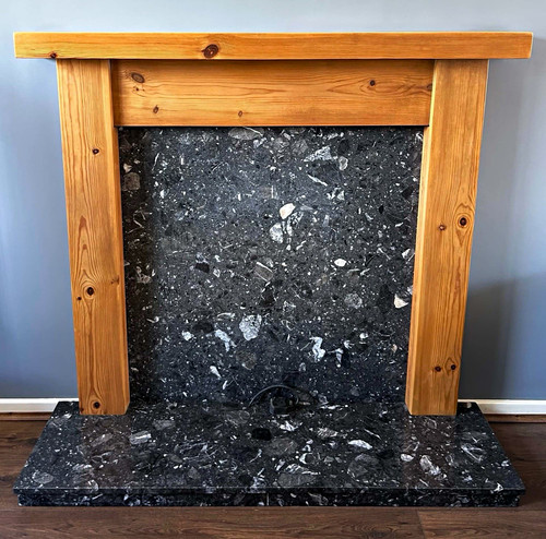 Wood fireplace surround - wood,