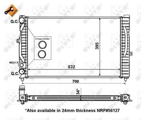 Nrf radiator for passat - for, vw