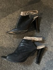 Whistles Black With Snakeskin