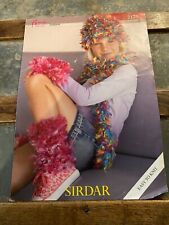 Sirdar Fizz Fashion Hat Scarf Leg & Arm Warmers Knitting Pattern Age 4-12 2123
