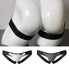 Jockmail Mens Black Faux