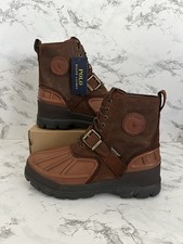 Polo Ralph Lauren Oslo High Utility Ranger Leather Boots Brown Men’s Size 11.5