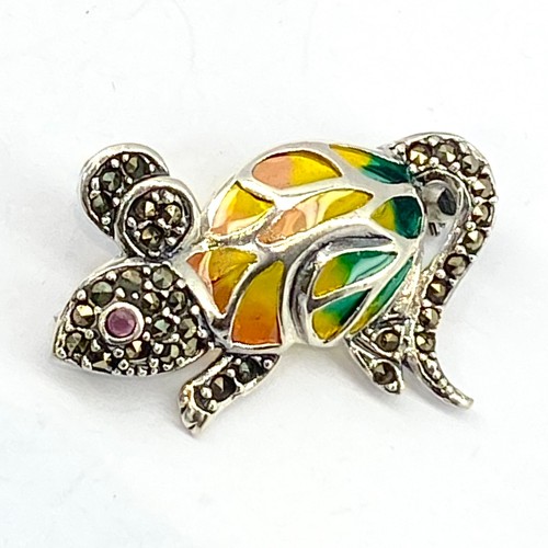 Silver mouse brooch 925 - silver,
