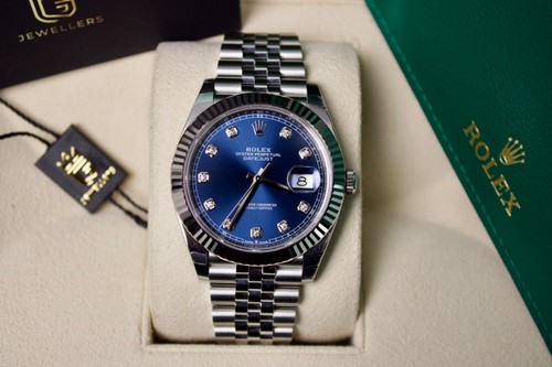 Rolex datejust blue - datejust, diamond