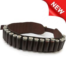 Shotgun Cartridge Belt Leather Ammo Belt Hunting Shell Holder Bandolier Carry UK