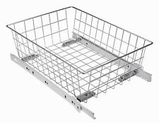 GTV Pull Out Wire Basket Drawer with Roller Runners - Wardrobe Storage Organi...