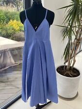 BNWT Zara Striped Poplin Blue