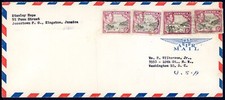 1955 jamaica air mail cover - mail,