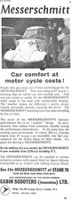 1960 Advert for MESSERSCHMITT