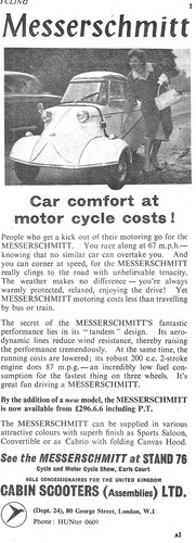 1960 advert for messerschmitt - 1960,