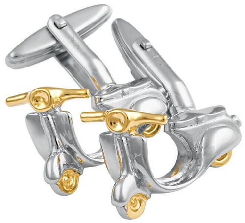 Scooter cufflinks gold plated - cufflinks,