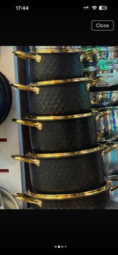 Black cooking pots - , set