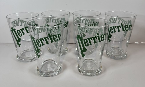 Vintage perrier water - water, glasses