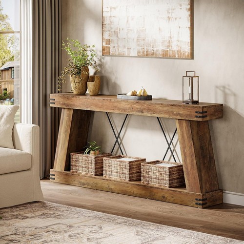 Farmhouse console table long - |,