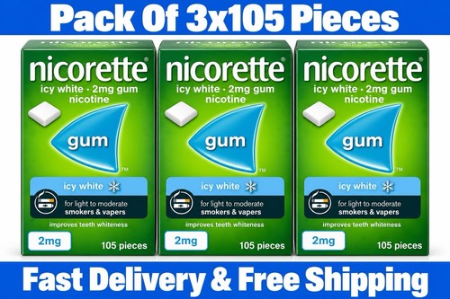 Nicorette chewing gum 2mg - gum, icy