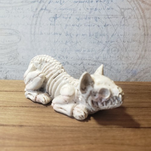 Cat skeleton dolls house resin - cat,
