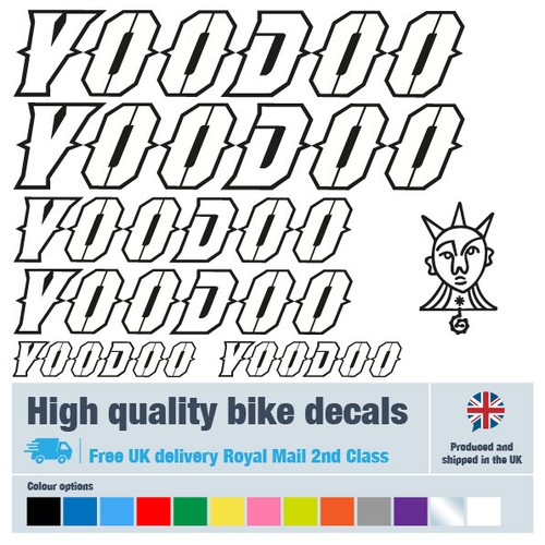 Voodoo bike decals - voodoo, (outline)