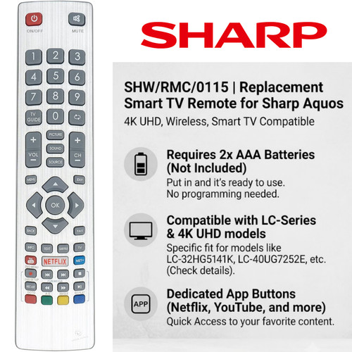 Sharp aquos smart - smart, remote