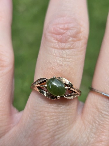 Vintage 10k yellow gold green - 10k,