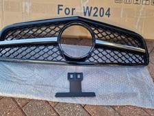 Grill Amg Black Chrome Diamond 2008-2014 For Mercedes C-class W204 S204 C204