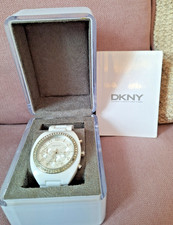 DKNY Ladies White Ceramic and