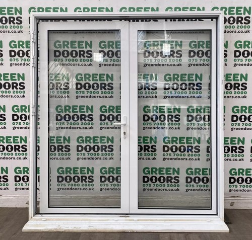 Aluminium french doors white - aluminium,