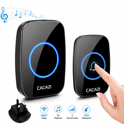 Loud wireless doorbell plug - doorbell, in