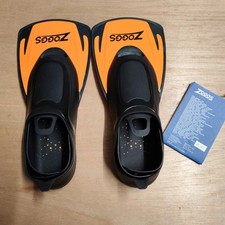 Zoggs Swim Fin Energy - Swimming Training Fins - Black/Orange, Size 5-6UK
