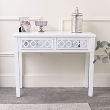 White Mirrored Console Table