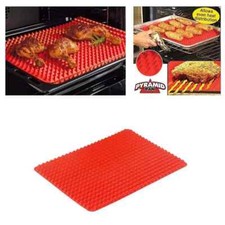 NEW Pan Non Stick Fat Reducing Silicone Cooking Mat Oven Baking Tray Sheets