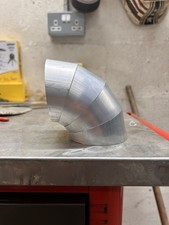Aluminium pipe Pie Cut 3”/