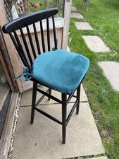 Black Bar Stools Green Cushion