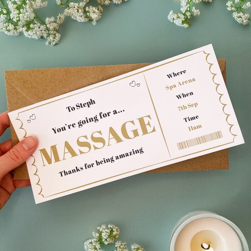 Personalised massage ticket - personalised,