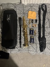Trevor James 'The Horn' Soprano Sax Outfit 2 Piece - Gold Lacquer with Case