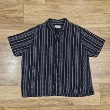 Mens Black White Stripes Thick