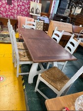 Rustic dining table and 6