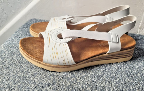 Ladies white faux leather - white,