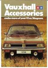 Vauxhall Viva HC & Magnum Accessories 1976-1977 UK Market Foldout Sales Brochure