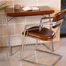 ART DECO DESK RETRO DESK HOME OFFICE DESK WORKSPACE STAINLESS STEEL FRAME