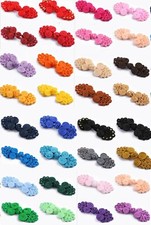 4 X Beaded Frog Fasteners