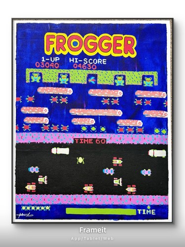 Original frogger painting - frogger,