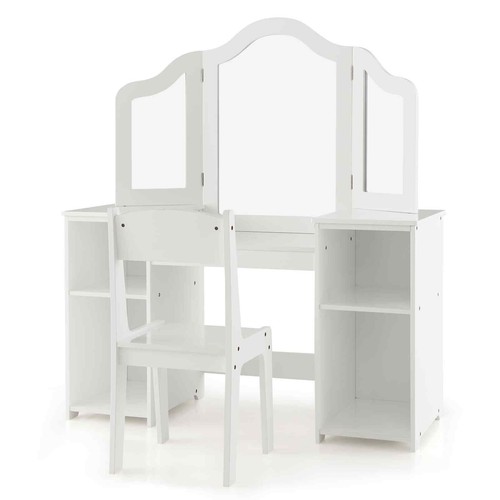 Kids vanity table - vanity, chair