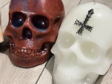 XL Human skull Candle Goth Gift Alternative decor Candle