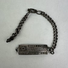 Second World War Royal Air Force Sterling Silver Identication Braclet 