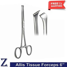 Allis Tissue Forceps Hemostat Teeth Surgical Veterinary Piercing Lab Instruments