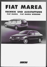 Fiat Marea Specifications 1996-97 German Market Foldout Brochure Saloon Weekend